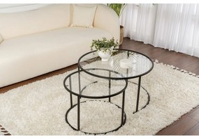 Set de măsuțe de cafea Aurum Black 80 cm, 2buc.