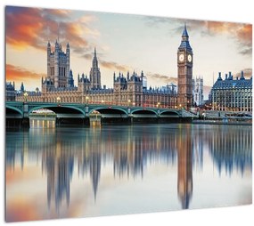 Tablou pe sticlă - Houses of Parliament din Londra (70x50 cm)