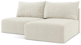 Colțar crem extensibil/cu spațiu de depozitare (cu colț pe partea dreaptă) Kalena – Makamii