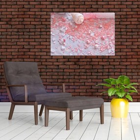 Tablou - Atmosfera de litoral în nuanțe roz (90x60 cm)