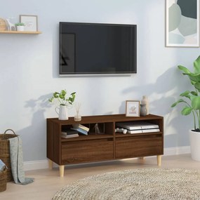 Comoda TV, stejar maro, 100x34,5x44,5 cm, lemn prelucrat