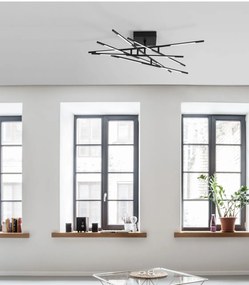 Lustra aplicata LED design modern RACCIO negru