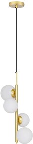 Candellux Cordel lampă suspendată 4x20 W alb-alamă 34-01559