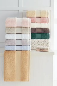 Set prosoape și prosop de corp DELUXE, 3 buc Bej deschis / Light beige