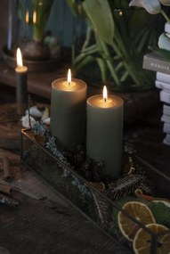 Tava decorativa din sticla cu rama aurie 40x13 cm