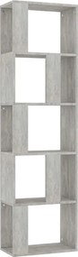 vidaXL Bibliotecă/Separator, gri beton, 45x24x159 cm, lemn prelucrat