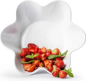 Bol ceramic PICCADILLY FLORA Ø25,5 cm, alba