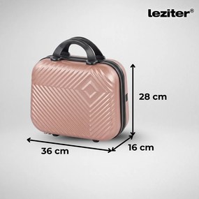 TraveLux Pro valiză manuală cu capac dur 28x36x16 cm aur roz