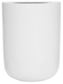 Jardiniera cu zaruri, alb lucios, dimensiuni multiple - PotteryPots Mărime: XL - v. 60 cm, ⌀ 45 cm