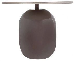 Masuta de cafea rotunda din fier 51x51x40,5 cm gri