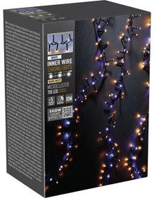 Lanț luminos exterior Waterfall, 10 m, 710 L LED,alb cald și alb rece, temporizator, IP44, 10 m