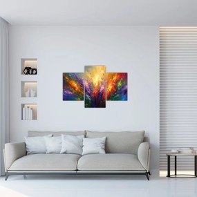 Tablou - Abstracție de flori (90x60 cm)