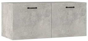 Dulap de perete, gri beton, 80x35x36,5 cm, lemn prelucrat Gri beton