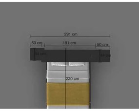 Set pat rabatabil dublu (150X200), 2 biblioteci 50 cm - NOVA SMALL BOOKCASES SET