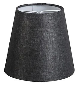 Abajur din in negru cu clip 12 cm rotund