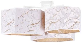 Lustră aplicată Duolla ROLLER TRIO HEX 3xE27/15W/230V alb/auriu