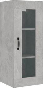 vidaXL Dulap de perete suspendat, gri beton, 34,5x34x90 cm