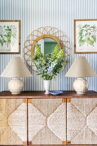 Veioza LUX, Ceramica Ivory, Tesatura In, ANNABELLE