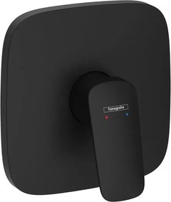 Baterie dus incastrata Hansgrohe Logis negru mat fara corp ingropat