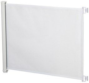 PawHut Barieră de siguranță barieră câine retractabilă automat 1,15L x 0,83H m teslin oțel alb | Aosom Romania