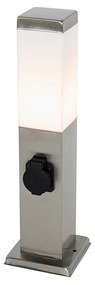Lampă modernă de exterior 45 cm din oțel cu priză IP44 - Malios