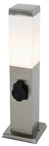 Lampă modernă de exterior 45 cm din oțel cu priză IP44 - Malios