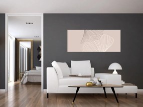 Tablou - Frunze bej N⁰2 (120x50 cm)
