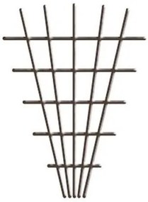 Suport plante cataratoare, metal plastifiat, maro, 4/4.7 mm, 75x5x145 cm
