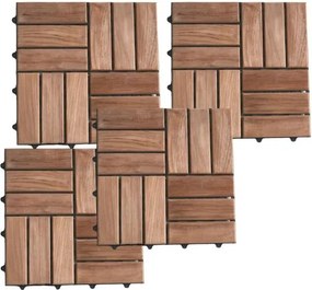 11 plăci de podea din lemn de tec, 1m², plăci din lemn pentr