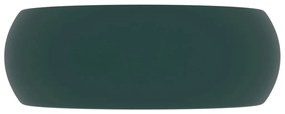 Chiuveta baie lux verde inchis mat 40x15 cm ceramica rotund matte dark green