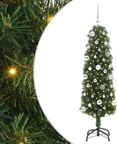 vidaXL Brad de Crăciun artificial Verde 150 cm PVC și oțel și plastic