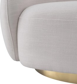 Fotoliu pivotant design elegant Brice, alb avalon 115168 HZ