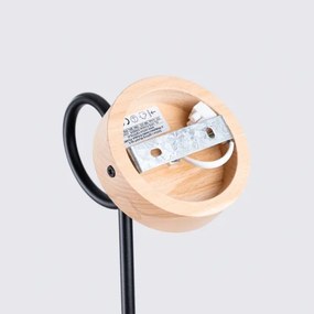 Lampă de perete Sollux SL.1476 EMBER 1xE27/15W/230V negru/bej/fag