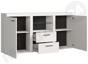 Comodă combinată Rokara (Alb + beton deschis) (fără iluminat). 1053862