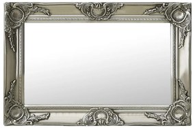 vidaXL Oglindă de perete în stil baroc, argintiu, 60 x 40 cm