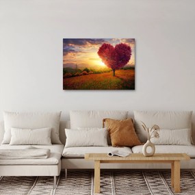 Tablou cu copaci în forma de inimă (70x50 cm)