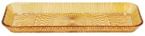 Platou portocaliu din sticlă 14x38 cm Kusintha – Bitz