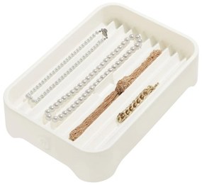 Organizator pentru bijuterii iDesign Eco Bin, 28,12 x 19,23 cm, alb