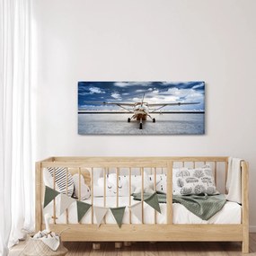 Tablou cu aeroplan cu motor (120x50 cm)