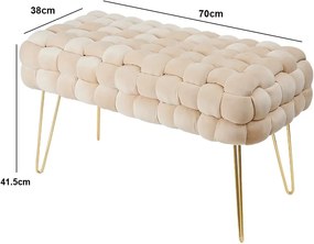 BAC206 - Bancuta 70 cm, divan, bancheta, banca living, dormitor, hol - Crem