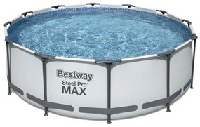 Bestway 56418 Piscină supraterană Steel Pro MAX ,366 x 100 cm, cu filtrare și trepte