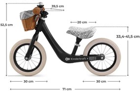 KINDERKRAFT - Bicicletă de echilibru RAPID 2 Negru Lunar Bizuu