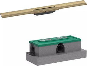 Set rigola pentru dus plus capac Hansgrohe RainDrain Flex ajustabil bronz periat 80 cm