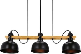 Lustră pe cablu RENO 3xE27/40W/230V neagră/maro