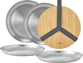 Farfurii argintii 4 buc. din oțel inoxidabil ø 25,5 cm – Black + Blum