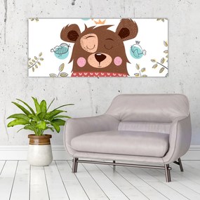 Tablou - Ursulețul cu păsărele (120x50 cm)