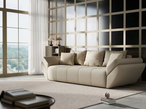 Canapea extensibilă dumonde cu ladă de depozitare si sezut confortabil din spuma high-density, Berlin Enjoy Camel 250x100 cm