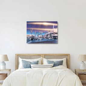 Tablou pe sticlă cu strada în Las Vegas (70x50 cm)