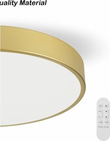 Immax NEO 07312L-LED Plafonieră LED dimabilă SEMPLICI 128W/230V Ø100 cm Wi-Fi Tuya auriu + telecomandă