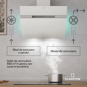 Klarstein Alina hotă, 60 cm, 600 m³/h, Silențioasă, EEC